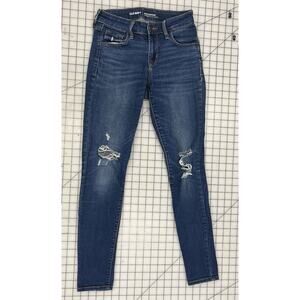 Old Navy Rockstar Mid Rise Jeans Ripped 0 Distressed I5
